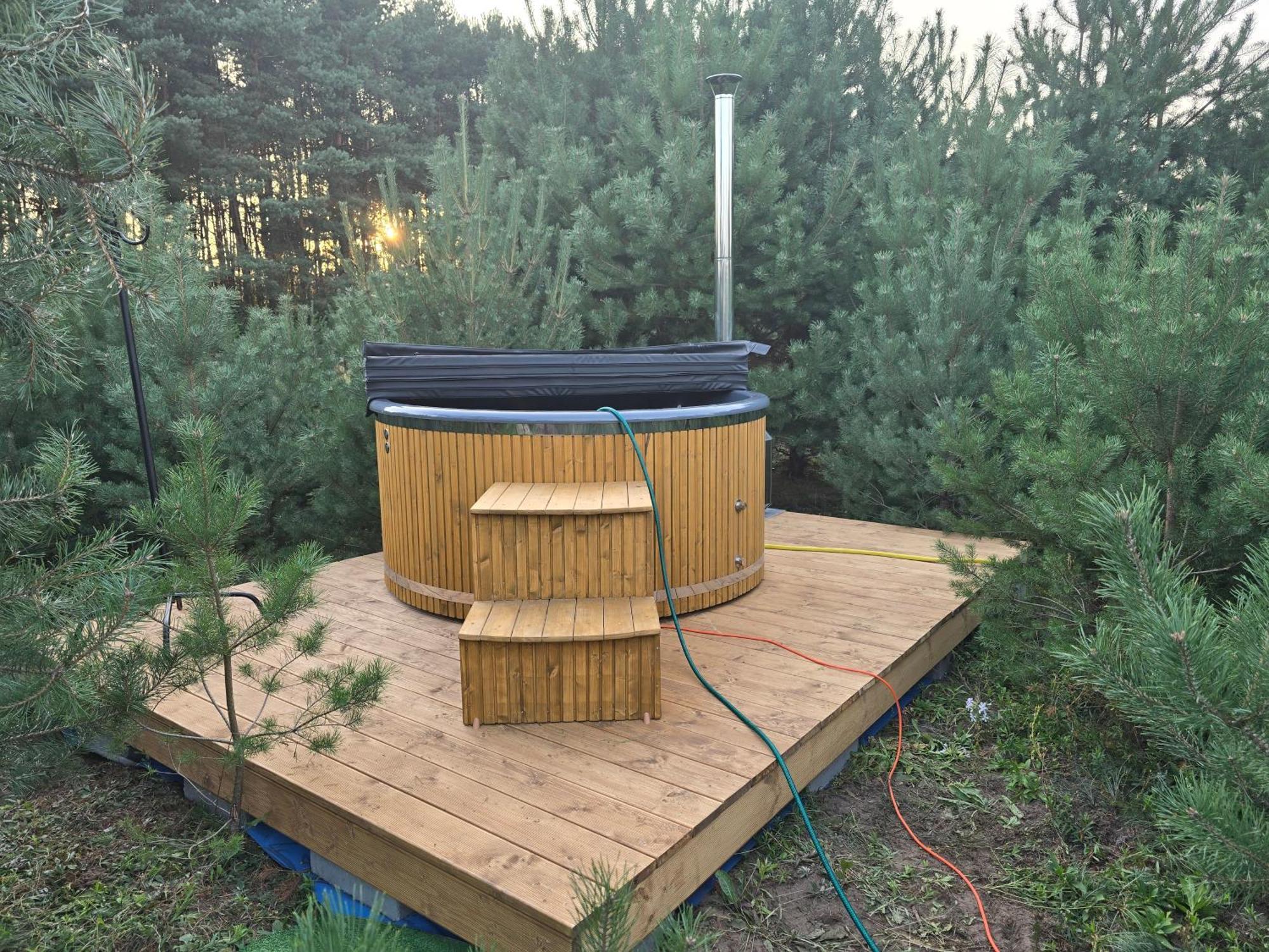 Oaza Swiety Spokoj - Domek Z Balia I Jacuzzi Rzasnik Exterior photo